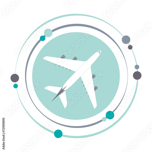 Passenger airplane graphic icon symbol