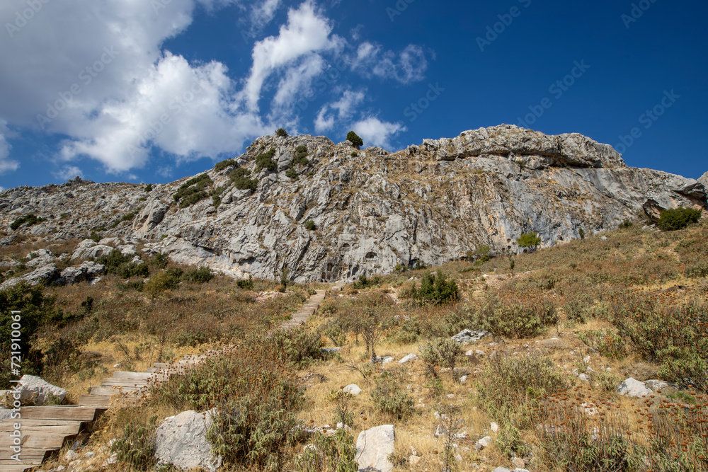 Sagalassos ancient city near Burdur, Turkey. Ruins of the Upper Agora in the roman city.