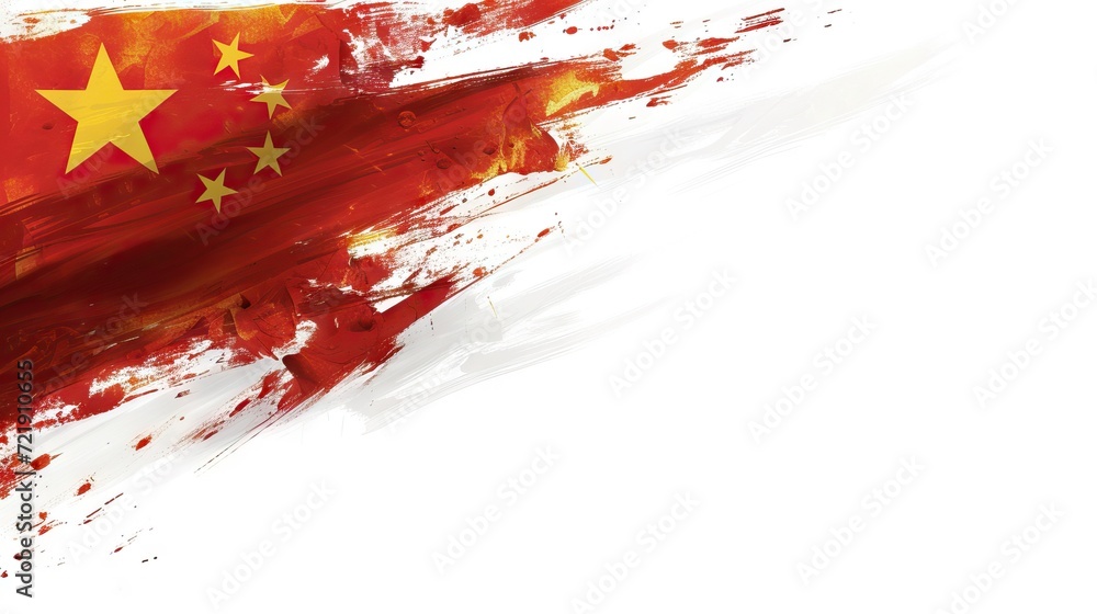 Abstract corner flag for china national holiday background - AI Generated Abstract Art Abstract corner flag for china national holiday background - AI Generated Abstract Art