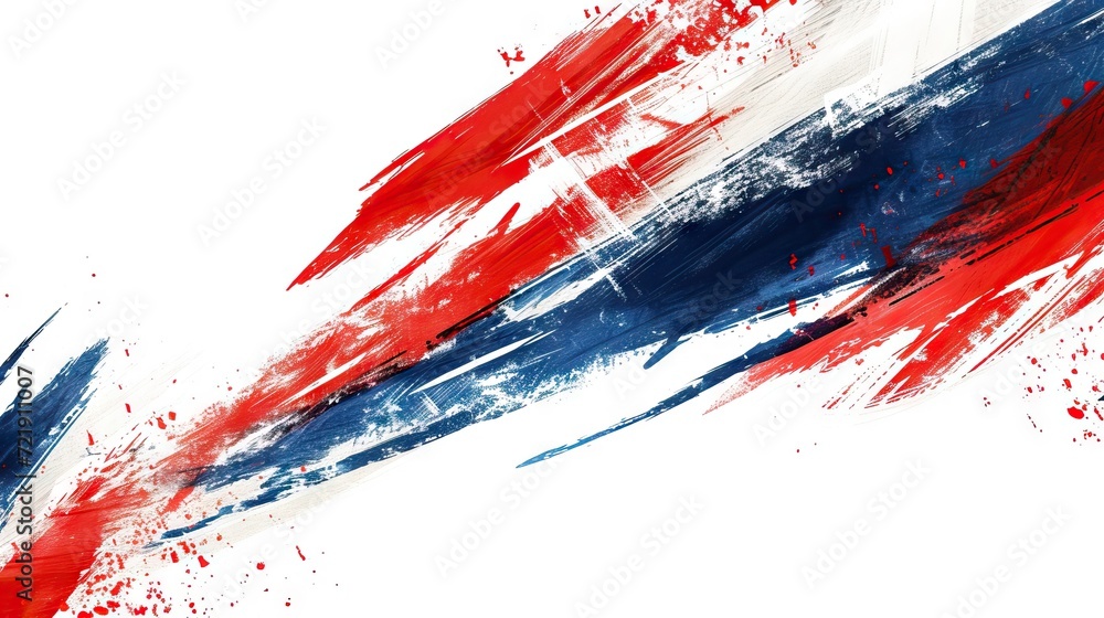 netherlands abstract grunge painted flag horizontal background with copy space - AI Generated Abstract Art - obrazy, fototapety, plakaty 