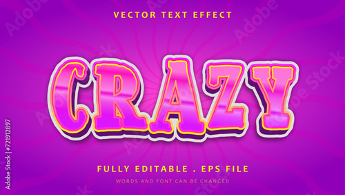 Modern Colorful Crazy Editable Text Effect Design Template