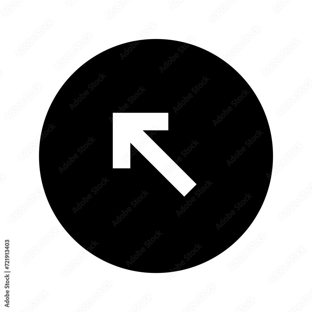 North West Arrow Circular Black Icon North West Arrow Circular Black Icon