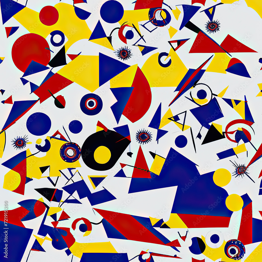 Geometric abstract art background in Kandinsky style Geometric abstract art background in Kandinsky style