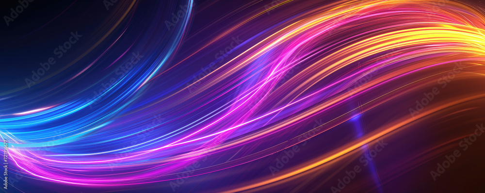 Obraz premium Abstract light streak ring loop background