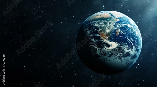 Planet earth. View from space to earth. 