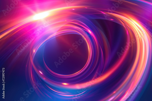 Abstract light streak ring loop background