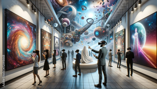 Digital Masterpieces: A Virtual Reality Art Gallery Transports Visitors into a Realm of Interactive Creativity
