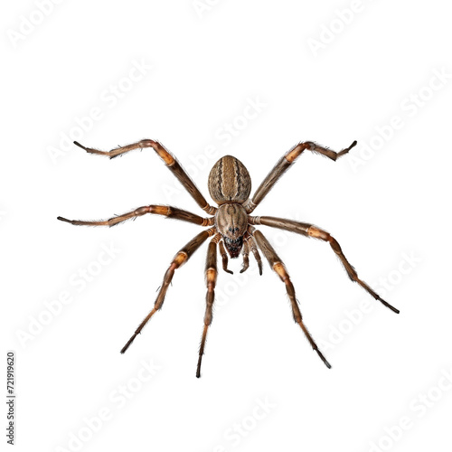 Delicate Spider on a Pure Transparent Background