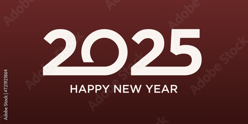 2025 Happy New Year design vector. trendy new year 2025 design template.