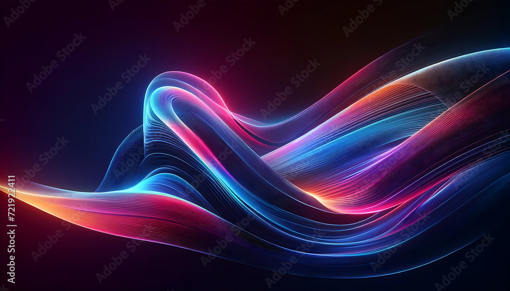 Obraz premium Abstract wave fluid glowing background