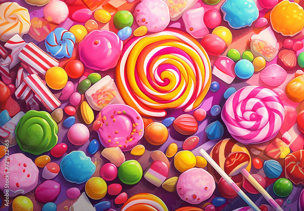 Sweet Candy Seamless Pattern