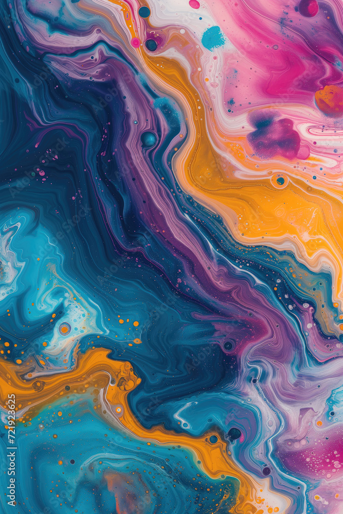 Acrylic color liquid ink swirl abstract background