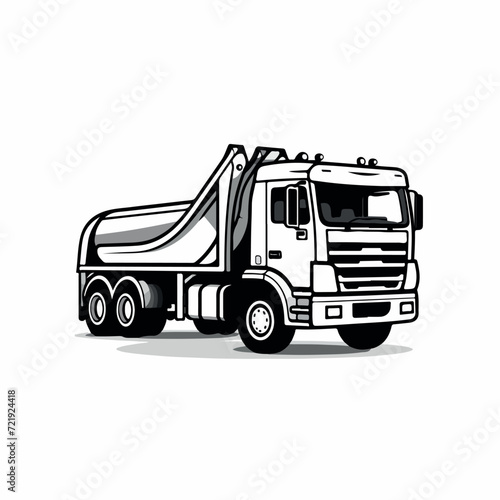 Pump truck in cartoon, doodle style. Image for t shirt. Isolated 2d vector illustration in logo, icon, sketch style, Eps 10. AI Generative
