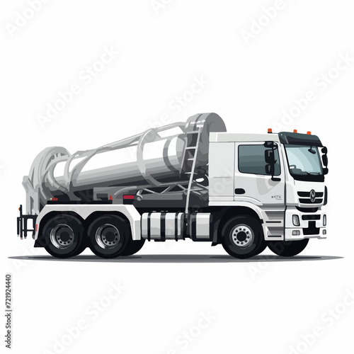 Pump truck in cartoon, doodle style. Image for t shirt. Isolated 2d vector illustration in logo, icon, sketch style, Eps 10. AI Generative