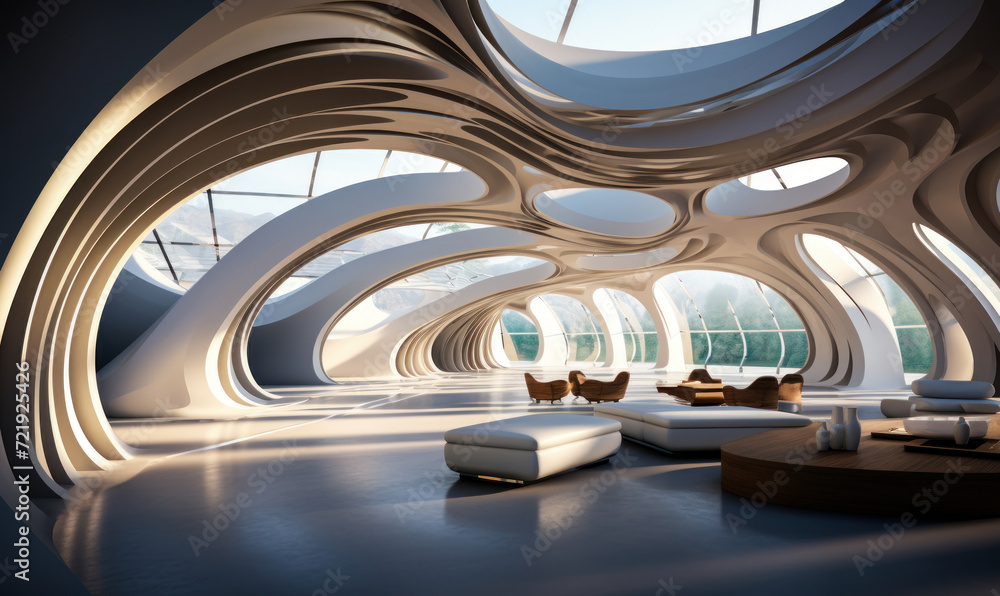 Sleek and Futuristic Interior Architecture: Captivating Modern Building Design, Innovation, and Contemporary Aesthetics