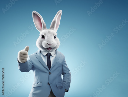 Wallpaper Mural Happy rabbit dressed in a business suit giving thumbs up Torontodigital.ca