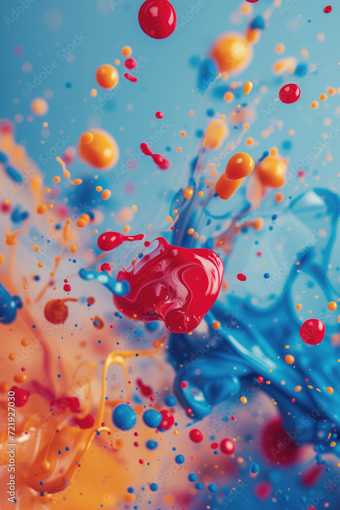 Artistic macro paint particles spreading Artistic macro paint particles spreading