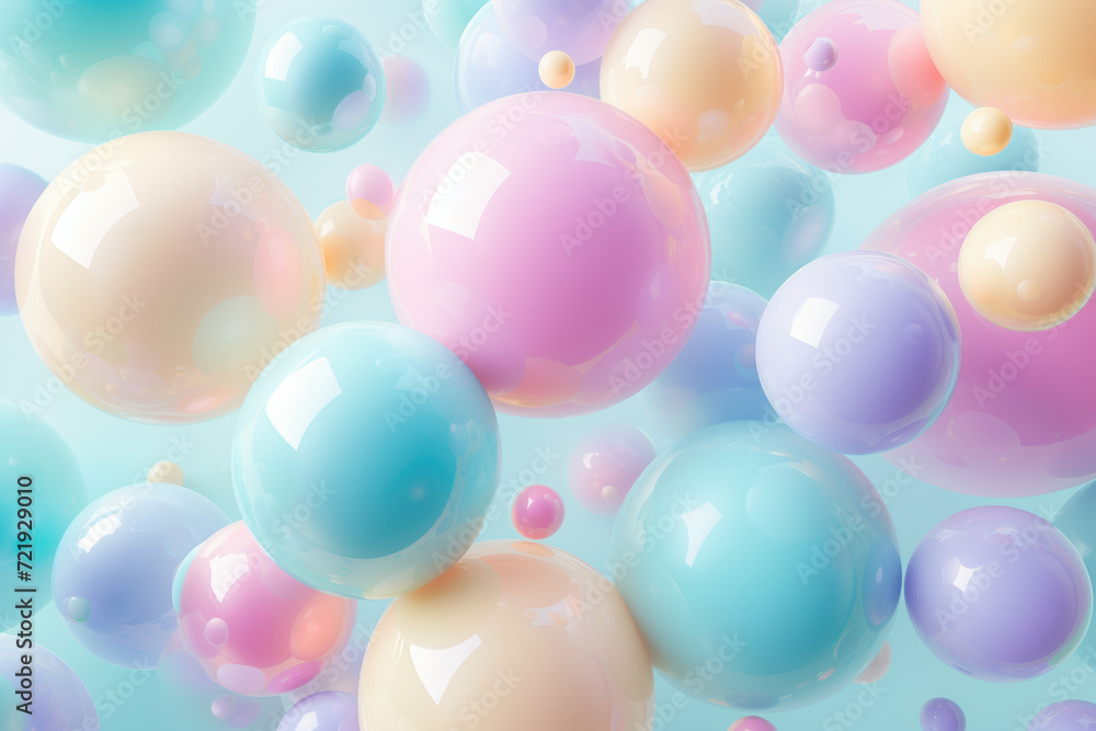 Background design with pastel colored spheres Background design with pastel colored spheres