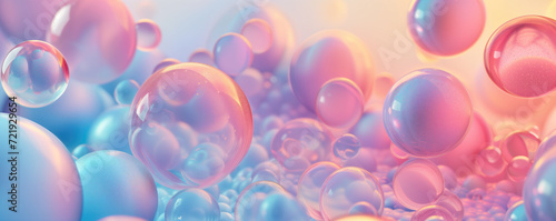 Background design with pastel colored spheres