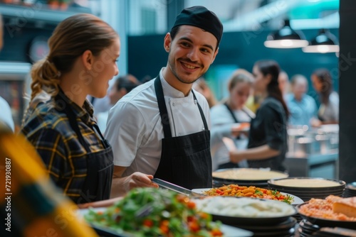 Fototapeta Naklejka Na Ścianę i Meble -  Gastronomy Training Focus