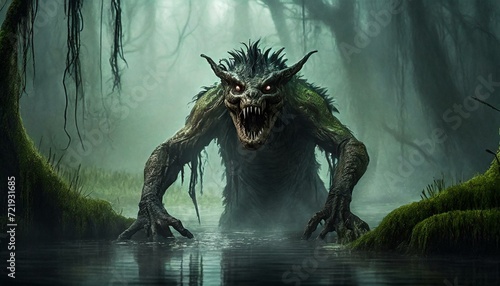 monster dark horror scary Halloween creepy spooky - swamp photo