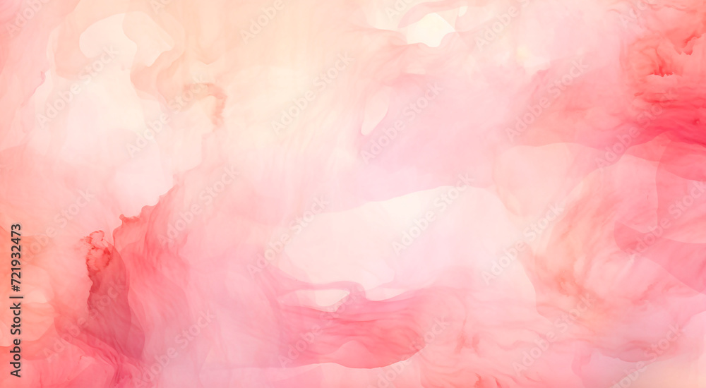 Red rectangular watercolor background. Valentine's day concept banner. For greeting card or sale