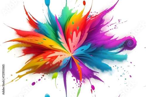 Abstract colorful powder explosion background