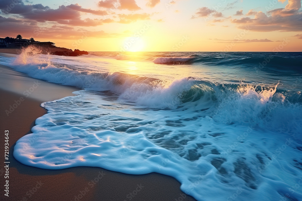 Obraz premium sunset on the beach.