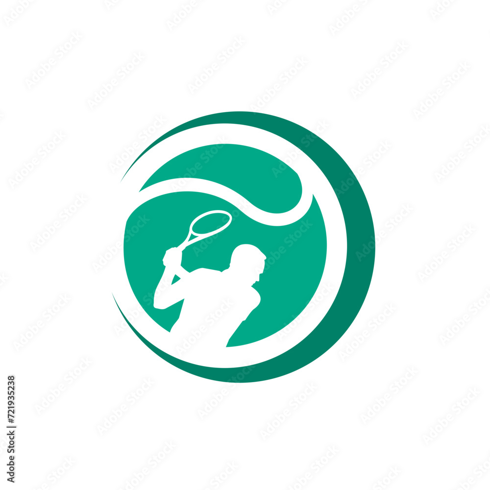 Modern Professional Sports Badge Logo - Tennis Championship Modern Professional Sports Badge Logo - Tennis Championship