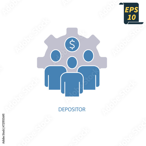 depositor icons  symbol vector elements for infographic web