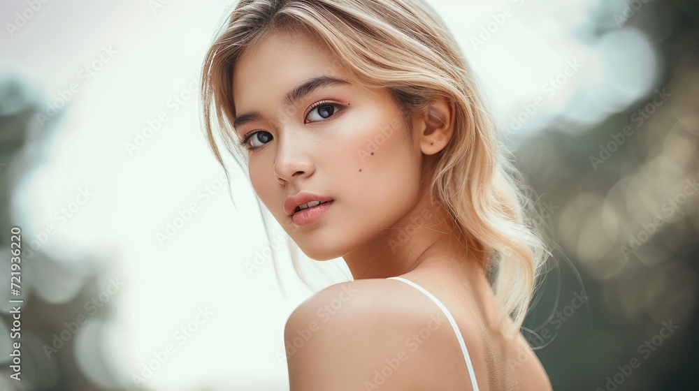 Discover elegance with the profile of a beautiful woman against a pristine white background. Timeless beauty, perfectly captured. Generative AI Discover elegance with the profile of a beautiful woman against a pristine white background. Timeless beauty, perfectly captured. Generative AI