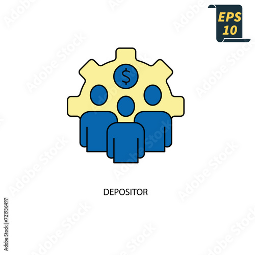 depositor icons  symbol vector elements for infographic web