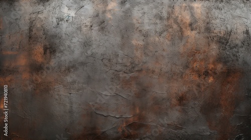 The surface of the old iron plate is brownish black