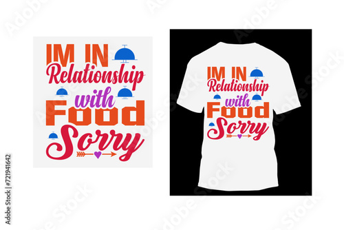I am in relationship with food Typography T Shirt Design Bundle Vol 