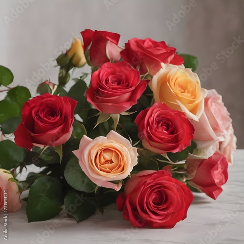 valentines day concept Bouquet of roses