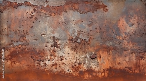 A close-up of a metallic surface that is old and rusty.