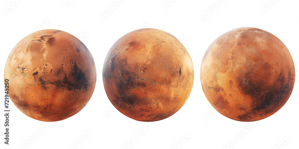 Fototapeta premium mars planet isolated on transparent background