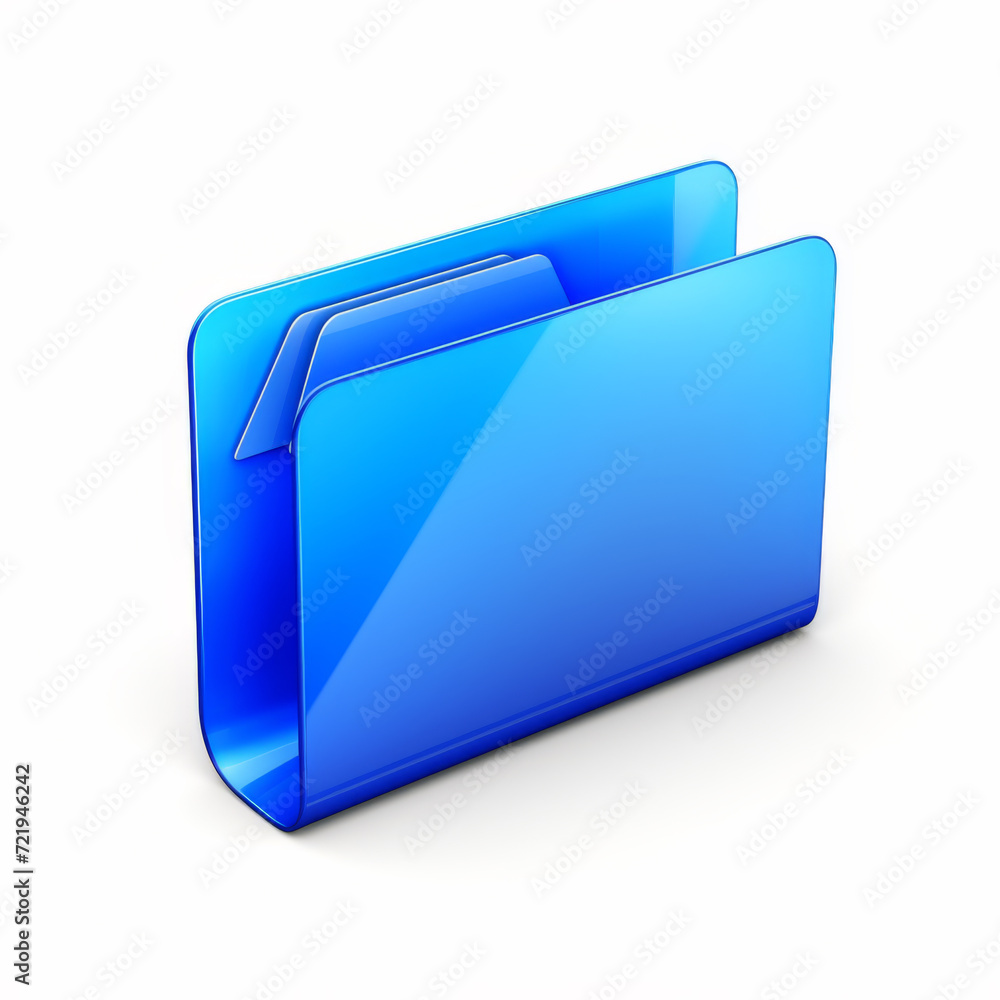 Blue transparent folder.