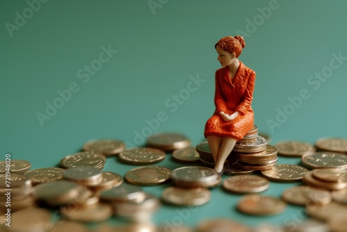 Gender pay gap, financial disparity photo