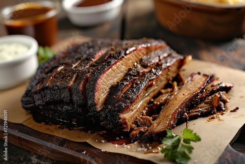 Smokey sensation Barbeque beef brisket, an art of savory perfection