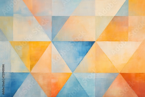 a painting of a triangle pattern