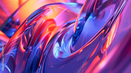 "A mesmerizing 3D abstract render showcasing vibrant colors and intricate shapes"