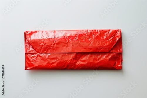 a red envelope with a flap