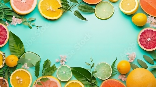 A summer composition with a variety of elements can be seen from the top view.