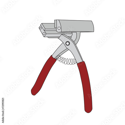 Kids drawing Cartoon Vector illustration canvas pliers icon Isolated on White Background