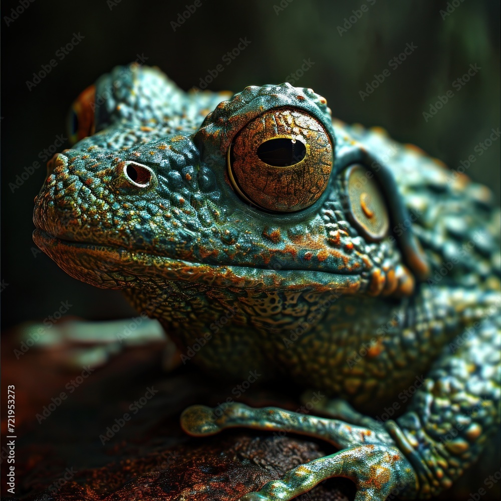 Fototapeta premium a close up of a frog