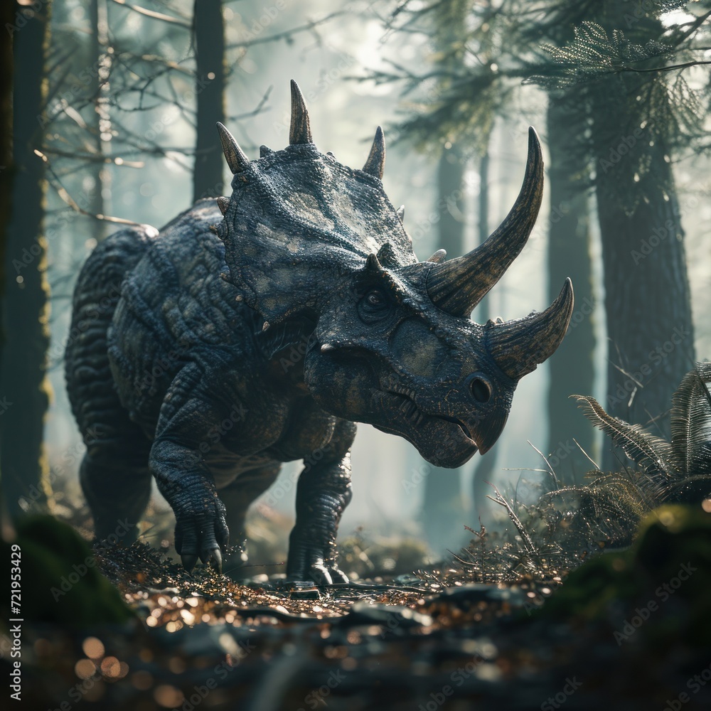 Fototapeta premium a dinosaur in the woods