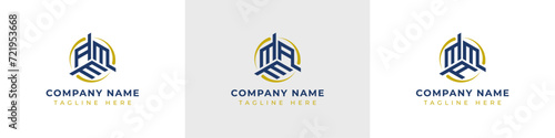 Letters AMM, MAM, MMA Monogram Logo Set, suitable for any business with AMM, MAM, MMA initials