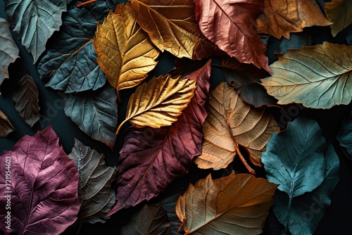 a group of colorful leaves © sam