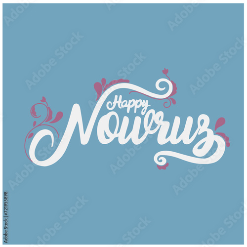 Happy nowruz day vector illustration photo